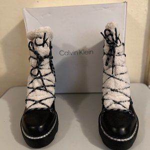 Calvin Klein Alaina Boots, Black, Women's Size 9